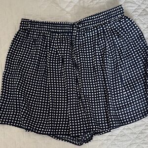 J. Crew High Waist Black and White Gingham Shorts